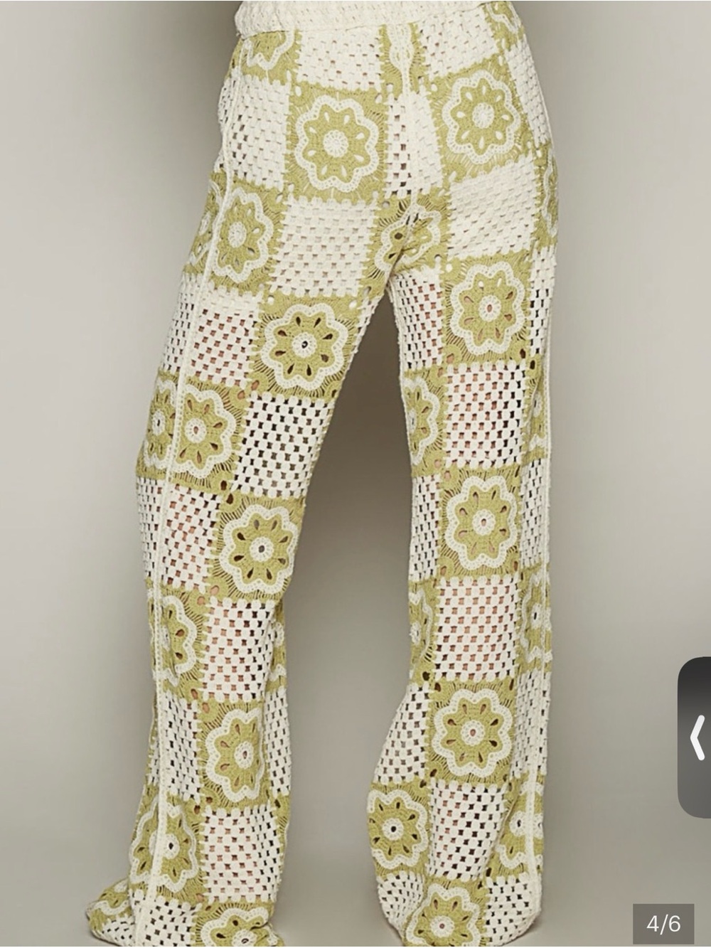 POL Bohemian Green
Granny Square Flower Crochet
Wide Leg Pants One Size